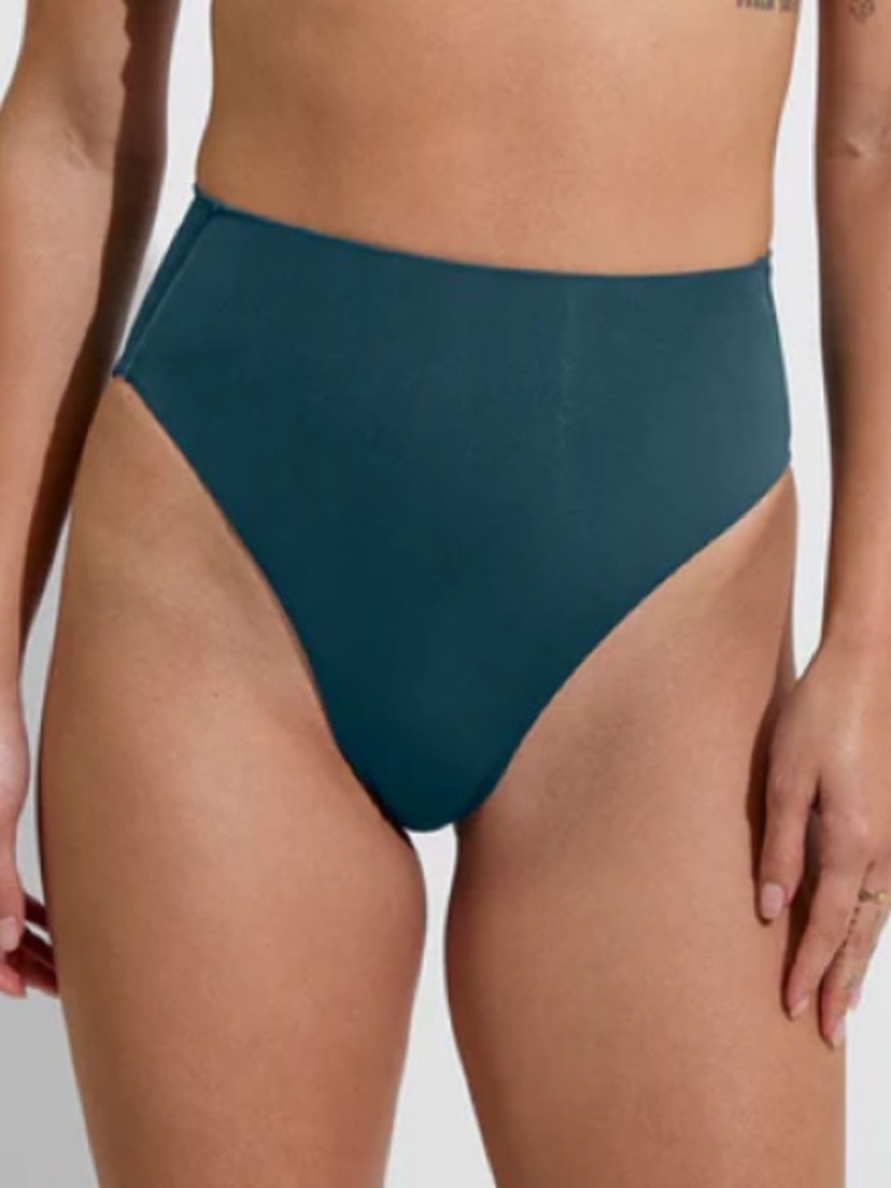 Left On Friday Teal High-Waist Bikini Bottom